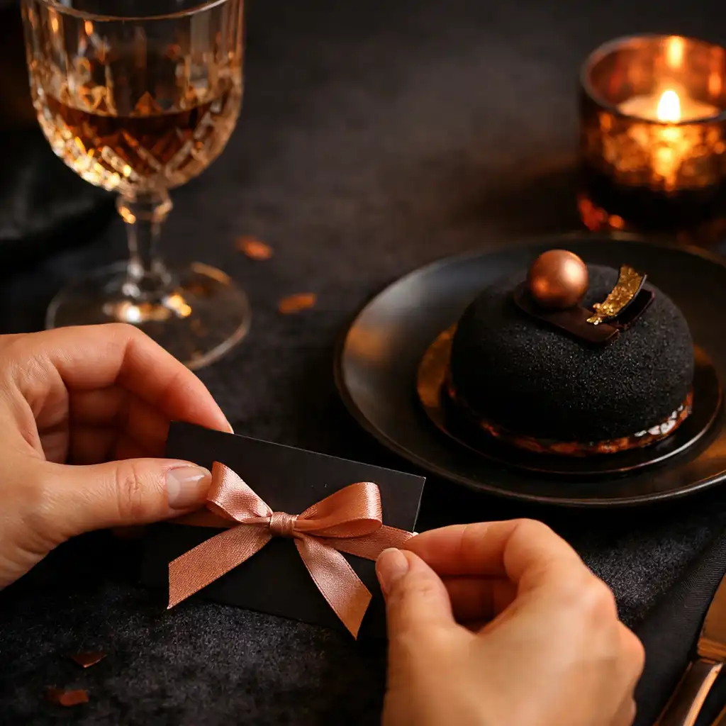 Détail raffiné d’une table de célébration d’anniversaire